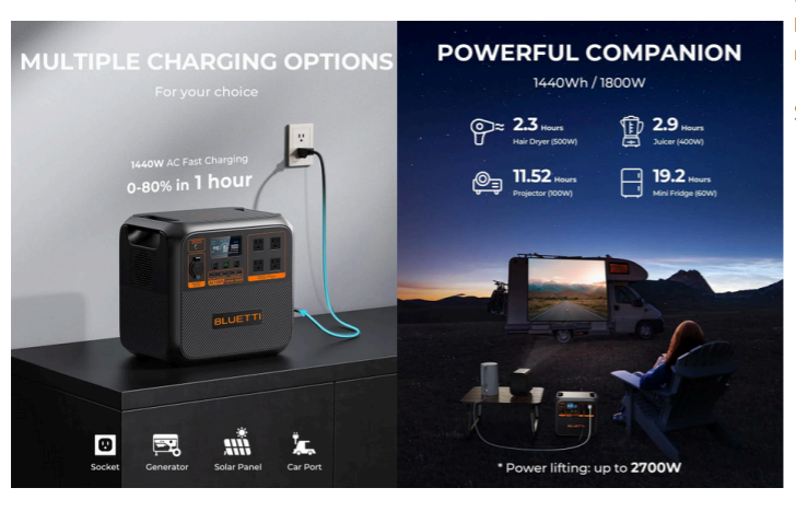 BLUETTI AC180P Portable Power Station 1